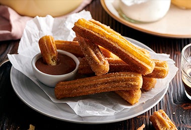 Churros hechos con manga pastelera