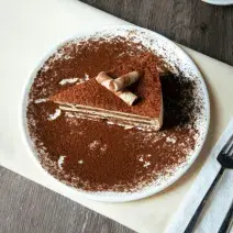 Torta tiramisú de panqueques