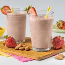 Licuado de Chocolate, Fresas y Almendras