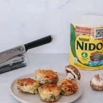 Muffins de espinaca y hongos