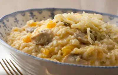 Risotto de calabaza y hongos