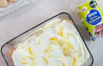 Postre de vainillas y limón