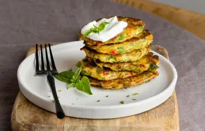 Panqueques de zucchini y nueces