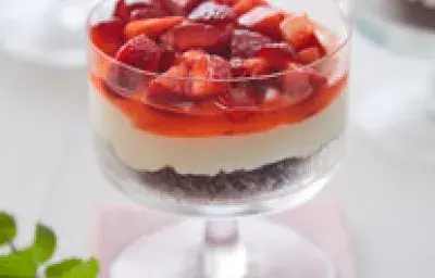 Postre de Leche Condensada y Frutillas