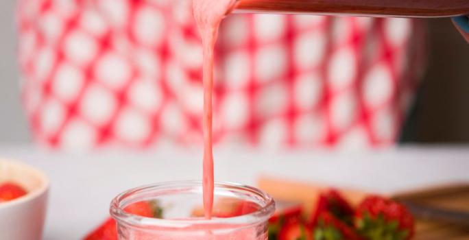 Licuado de frutilla con Leche Condensada