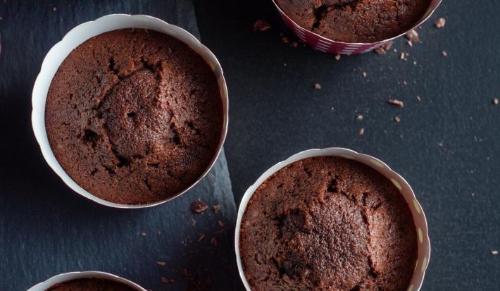 Souffle de chocolate y almendras