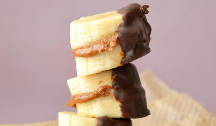 Bites de banana y chocolate