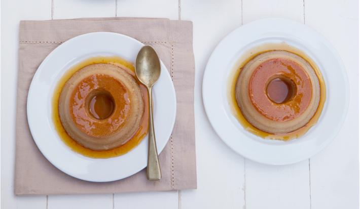 Flan de chocolate