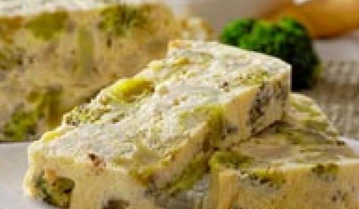 Budín Cremoso de Brócoli y Coliflor