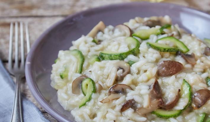 Risotto de Champiñones y Zucchini