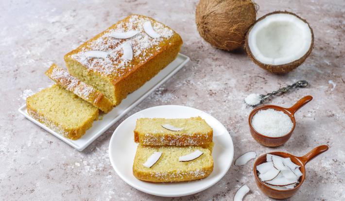 Torta de avena y coco