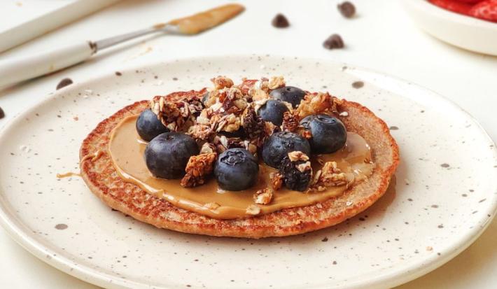 Pancakes de avena y Nesquik